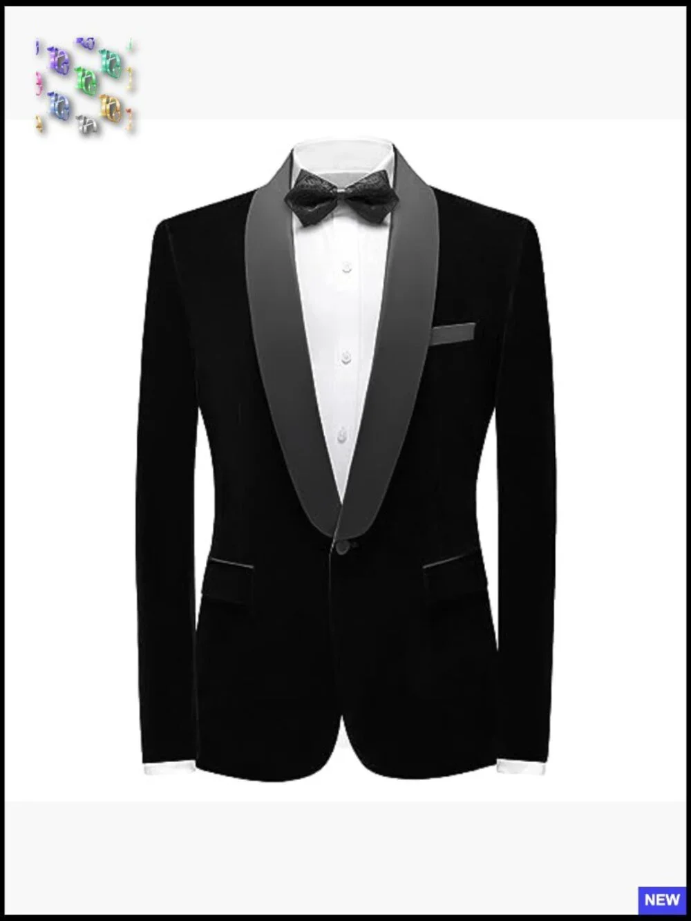 Velvet Slim Fit Tuxedo Suit Set Shawl Collar Formal Elegant Wedding Prom